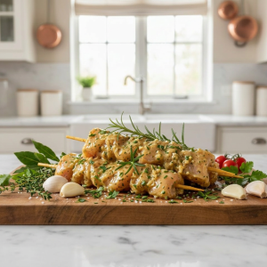 Garlic Chicken Skewers
